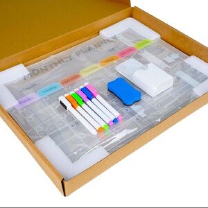 Clear Acrylic Magnetic Erase Board Daily and Monthly Planner